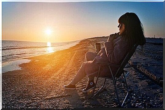 woman relaxing on the beach