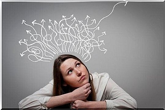 woman with disconnected thoughts